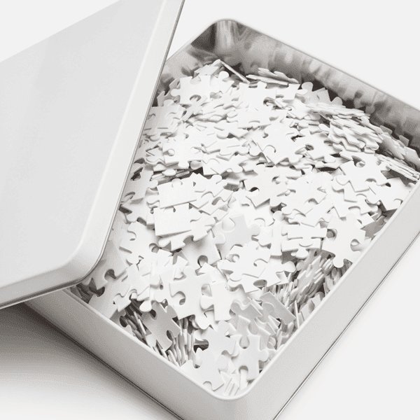 Jigsaw Puzzle with Tin