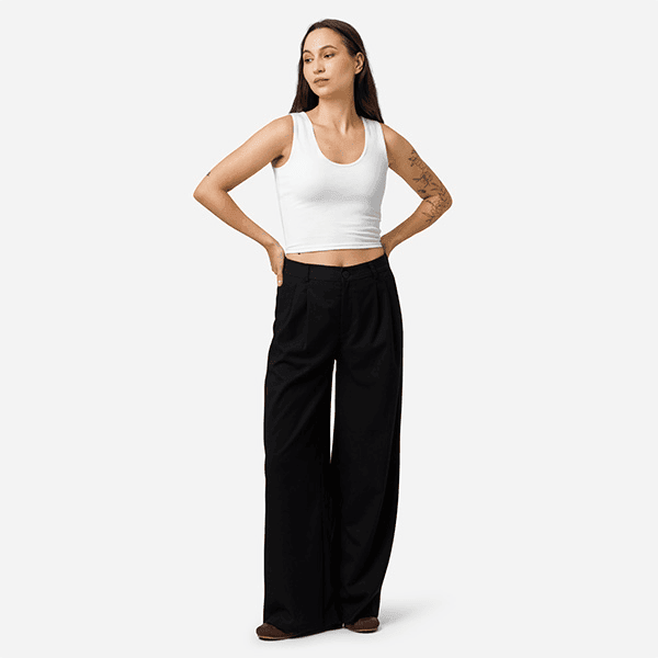 All-Over Print Cotton Crop Top