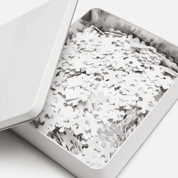 Jigsaw Puzzle with Tin