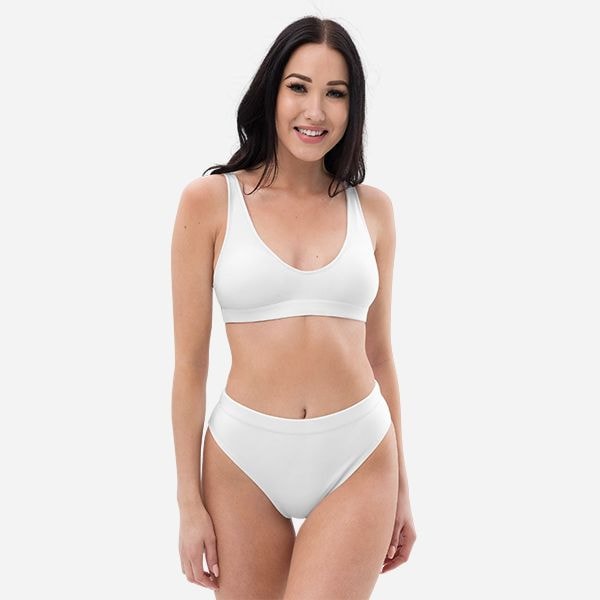 All-Over Print Recycled High-Waisted Bikini