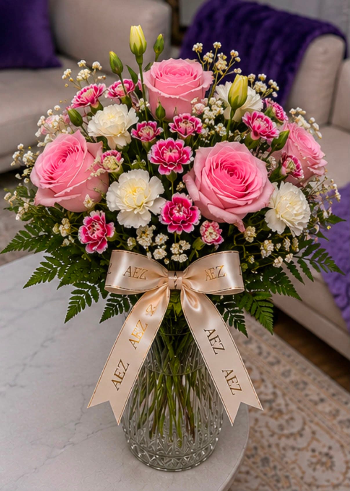 Blushing Romance Rose Bouquet